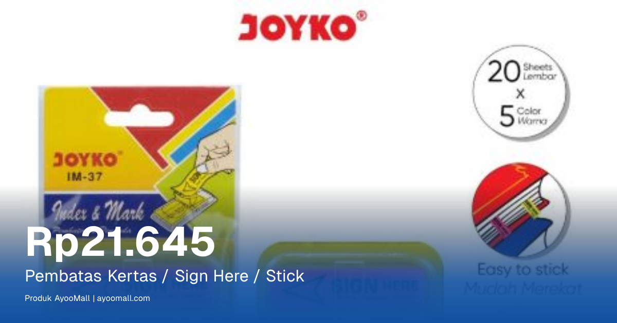 Pembatas Kertas / Sign Here / Stick | AyooMall