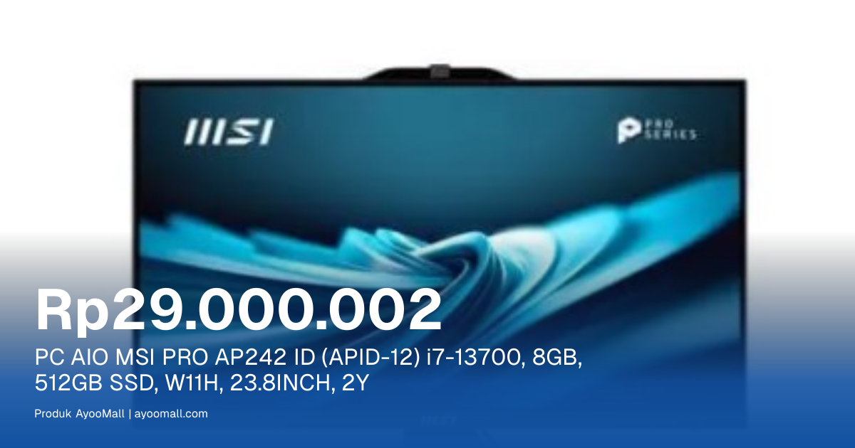 PC AIO MSI PRO AP242 ID (APID-12) i7-13700, 8GB, 512GB SSD, W11H, 23 ...