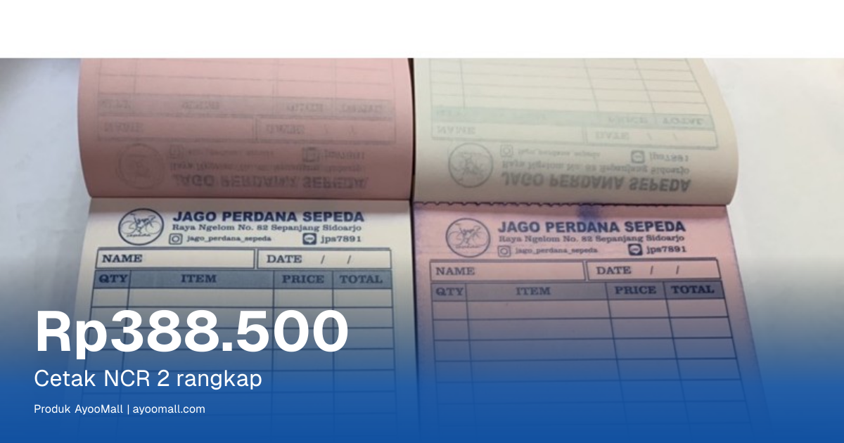 Cetak NCR 2 rangkap | AyooMall