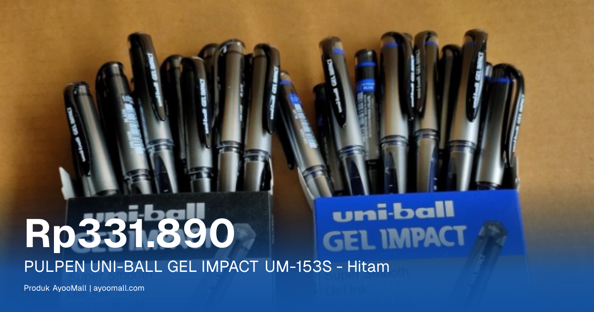 PULPEN UNI-BALL GEL IMPACT UM-153S - Hitam | AyooMall